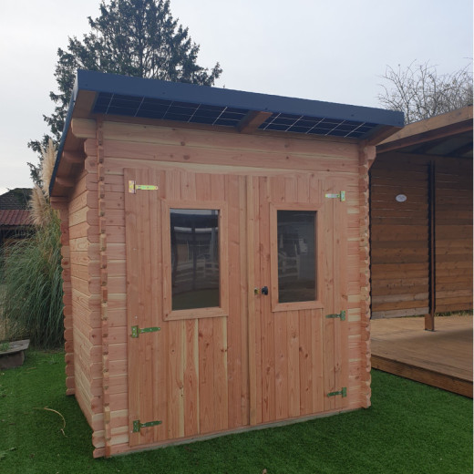 Habrita Abris de jardin en bois Marron Bois massif 3.6m²