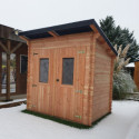 Habrita Abris de jardin en bois Marron Bois massif 3.6m²
