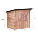 Habrita Abris de jardin en bois Marron Bois massif 3.6m²
