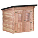 Habrita Abris de jardin en bois Marron Bois massif 3.6m²
