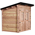 Habrita Abris de jardin en bois Marron Bois massif 3.6m²