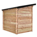 Habrita Abris de jardin en bois Marron Bois massif 3.6m²