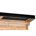 Habrita Abris de jardin en bois Marron Bois massif 3.6m²