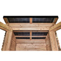 Habrita Abris de jardin en bois Marron Bois massif 3.6m²