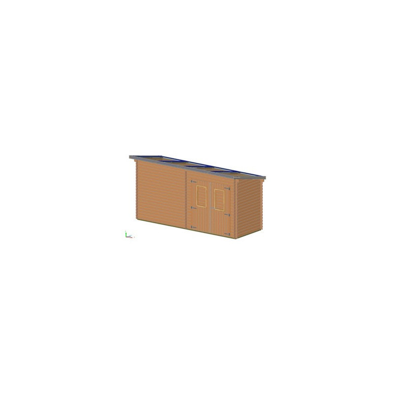Habrita Abris de jardin en bois Marron Bois massif 7.4m²