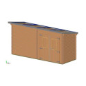 Habrita Abris de jardin en bois Marron Bois massif 7.4m²