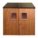 Habrita Abris de jardin en bois Marron Bois massif 4.32m²
