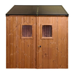 Habrita Abris de jardin en bois Marron Bois massif 4.32m²