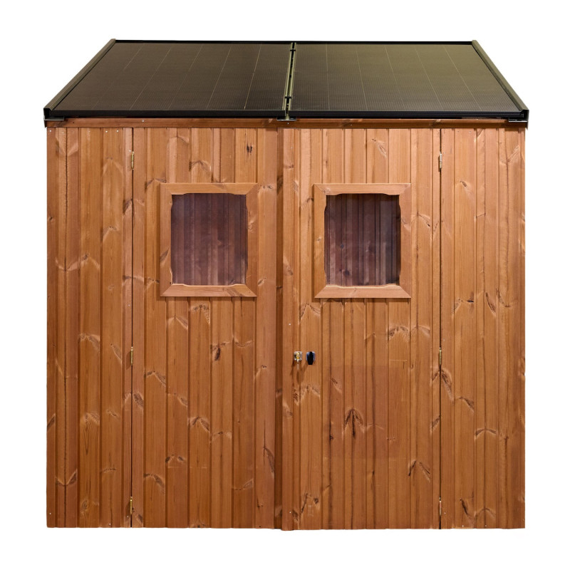 Habrita Abris de jardin en bois Marron Bois massif 4.32m²