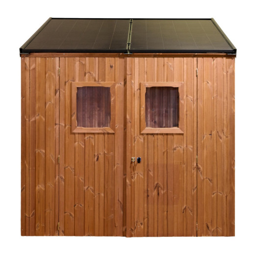 Habrita Abris de jardin en bois Marron Bois massif 4.32m²