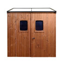 Habrita Abris de jardin en bois Marron Bois massif 4.32m²