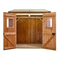 Habrita Abris de jardin en bois Marron Bois massif 4.32m²