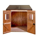 Habrita Abris de jardin en bois Marron Bois massif 4.32m²