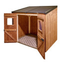 Habrita Abris de jardin en bois Marron Bois massif 4.32m²