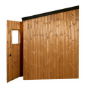 Habrita Abris de jardin en bois Marron Bois massif 4.32m²