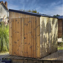 Habrita Abris de jardin en bois Marron Bois massif 4.32m²