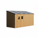 Habrita Abris de jardin en bois Marron Bois massif 8.61m²