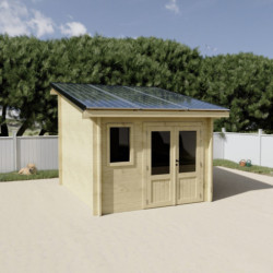 Habrita Abris de jardin en bois Marron Bois massif 9.8m²