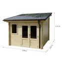Habrita Abris de jardin en bois Marron Bois massif 9.8m²