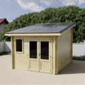 Habrita Abris de jardin en bois Marron Bois massif 9.8m²
