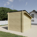 Habrita Abris de jardin en bois Marron Bois massif 9.8m²