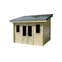 Habrita Abris de jardin en bois Marron Bois massif 13.2m²
