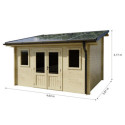 Habrita Abris de jardin en bois Marron Bois massif 13.2m²