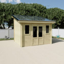 Habrita Abris de jardin en bois Marron Bois massif 13.2m²