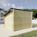 Habrita Abris de jardin en bois Marron Bois massif 13.2m²