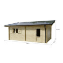 Habrita Abris de jardin en bois Marron Bois massif 19.8m²