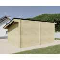 Habrita Abris de jardin en bois Marron Bois massif 19.8m²
