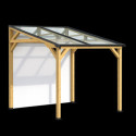 Habrita Carport Marron Bois massif 4.2m²