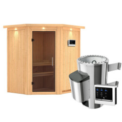 Karibu Sauna prêt à brancher Marron