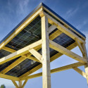 Habrita Carport Marron Bois massif 7.4m²