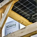 Habrita Carport Marron Bois massif 7.4m²