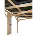 Habrita Carport Marron Bois massif 16m²