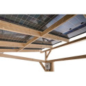 Habrita Carport Marron Bois massif 19.5m²