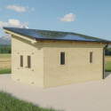 Habrita Abris de jardin en bois Marron Bois massif 16.40m²
