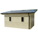 Habrita Abris de jardin en bois Marron Bois massif 16.40m²