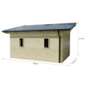 Habrita Abris de jardin en bois Marron Bois massif 16.40m²