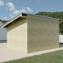 Habrita Abris de jardin en bois Marron Bois massif 16.40m²