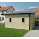 Habrita Abris de jardin en bois Marron Bois massif 16.40m²