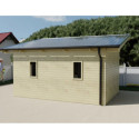 Habrita Abris de jardin en bois Marron Bois massif 16.40m²