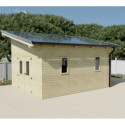 Habrita Abris de jardin en bois Marron Bois massif 16.40m²