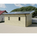 Habrita Abris de jardin en bois Marron Bois massif 20m²
