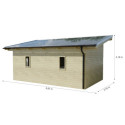 Habrita Abris de jardin en bois Marron Bois massif 20m²