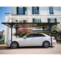 Habrita Carport Gris Aluminium 14.7m²