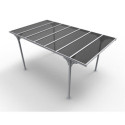 Habrita Carport Gris Aluminium 14.7m²