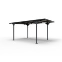 Habrita Carport Gris Aluminium 14.7m²