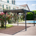 Habrita Carport Gris Aluminium 14.7m²